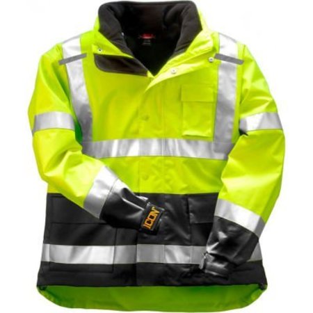 TINGLEY RUBBER Tingley® J24172 Icon 3.1„¢ Jacket W/ Reflective Tape, Fluorescent Yellow/Green, Large J24172.LG